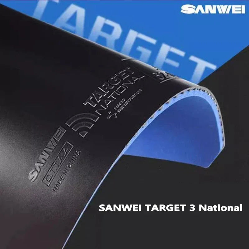 Original SANWEI TARGET 3 National Table Tennis Rubber Sticky Rubber Blue Sponge Target 3 Professional Ping Pong Cake Sponge