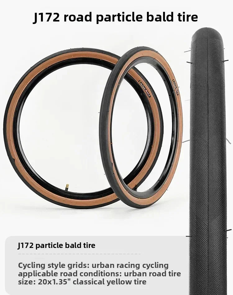 JILUER Folding Tire for Mountain and Road Bikes  27.5" Puncture-Resistant, 29" & 700c Sizes, Ultralight with Yellow Sidewalls
