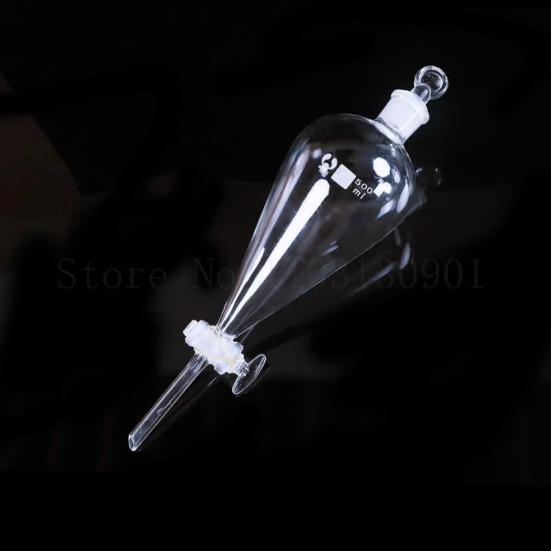 60ml-1000ml Lab Glass Pear-Shaped Separatory Funnel Used to Eurify Essential Oil Chemical Experiment
