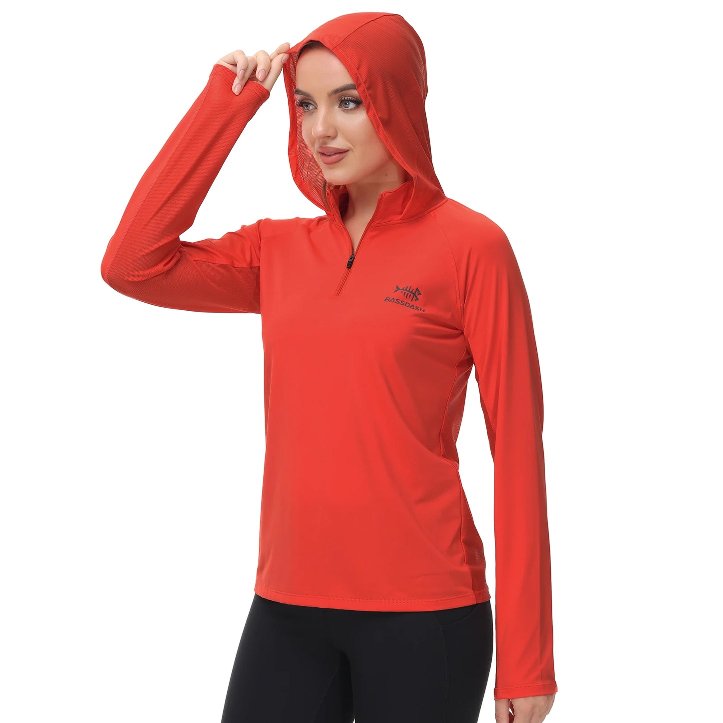 Bassdash Women’s UPF 50+ Performance Hoodie Long Sleeve UV Fishing Hiking Shirt