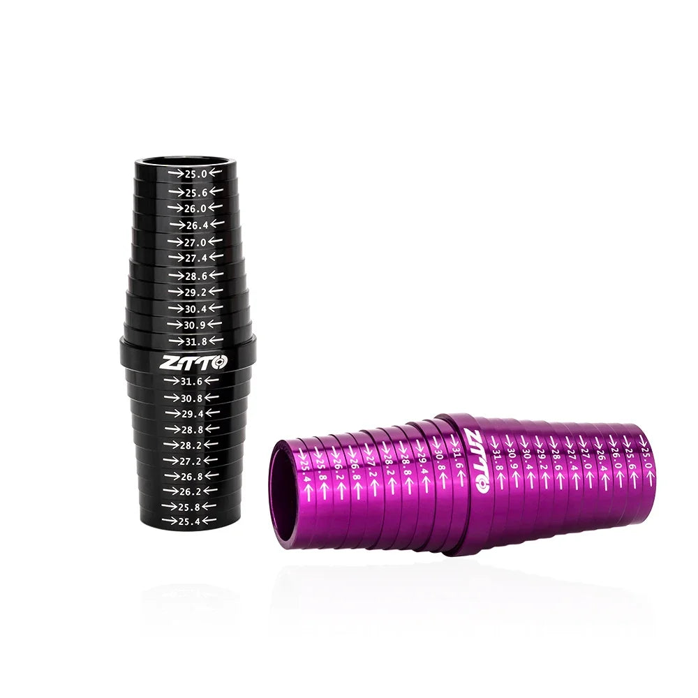 ZTTO Bicycle Seat Post Measurer Bike Frame Tube Diameter Tool Accurate 25.4 27.2 28.6 30.9 31.6 31.8 Durable Aluminum alloy