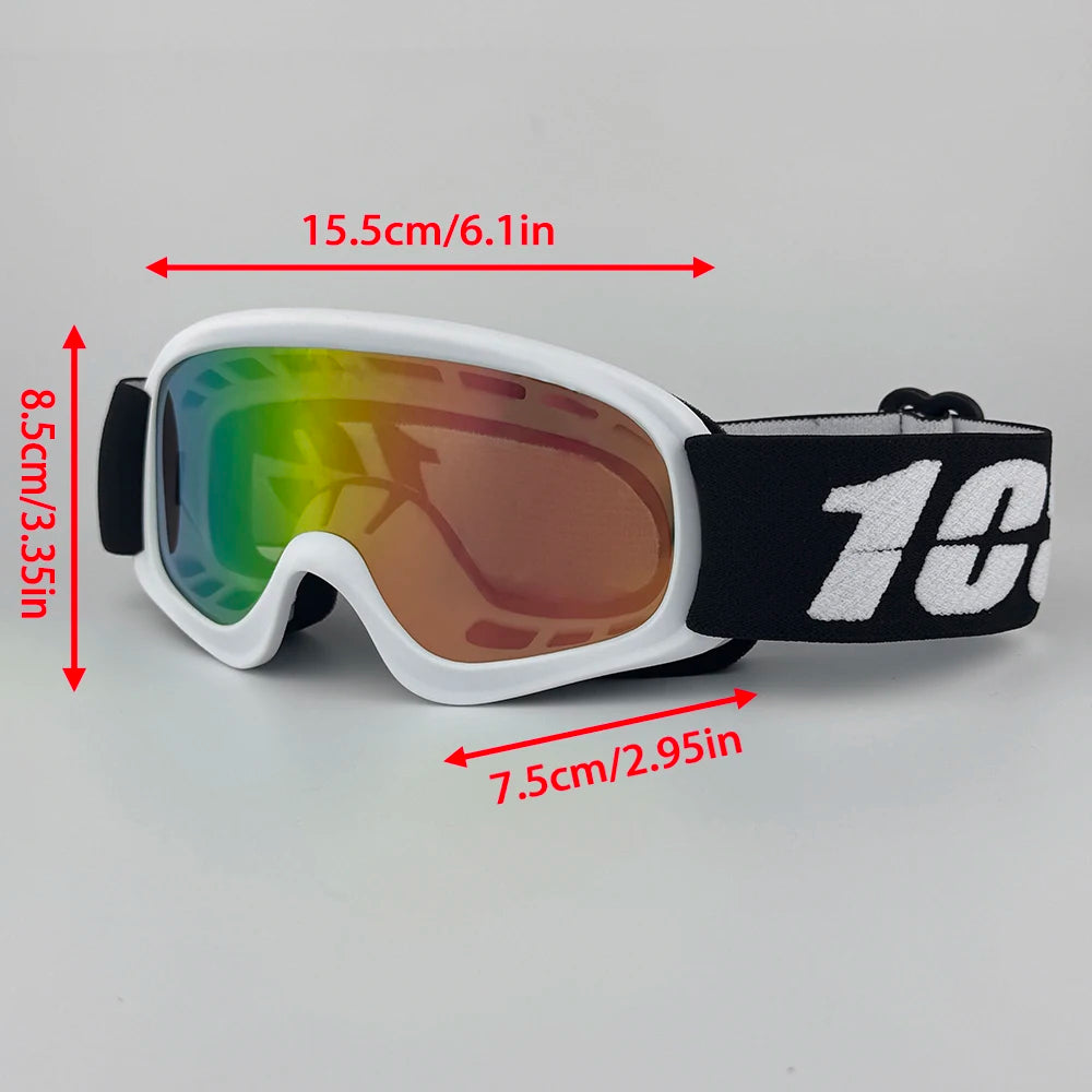 Kids Ski Goggles Anti Fog Double Layer Impact Resistance Skiing Mask HD Snowboard Eyewear UV400 Children Snow Goggles