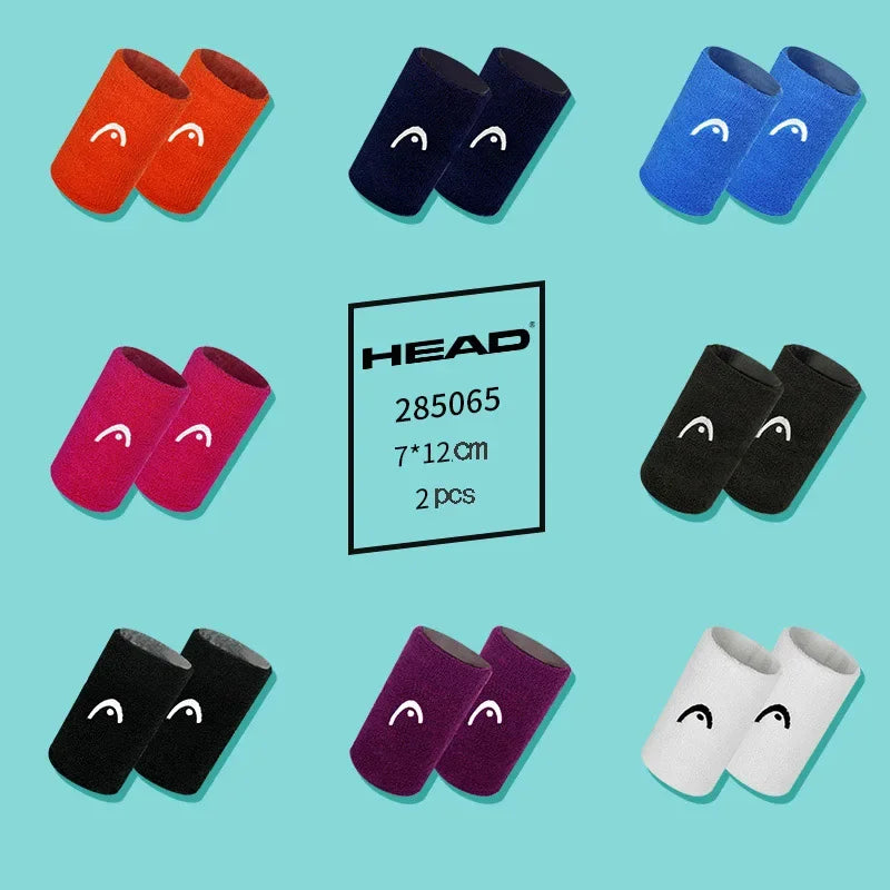 Original HEAD Tennis Wristband Badminton Sport Wristband Cotton Comfortable Sweat Wiping Non Slip Wristband