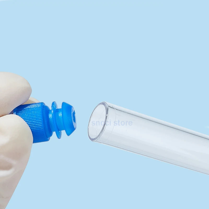 Clear Lab Transparent plastic test tube 10mm-25mm U-shaped bottom with cap tubes school education supplies Wedding Favours