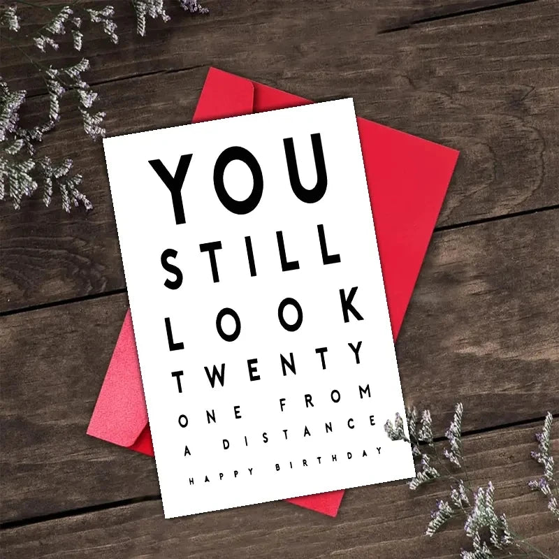 1 unique gift with interesting text on it, suitable for family, friends, colleagues, and friends, birthday card