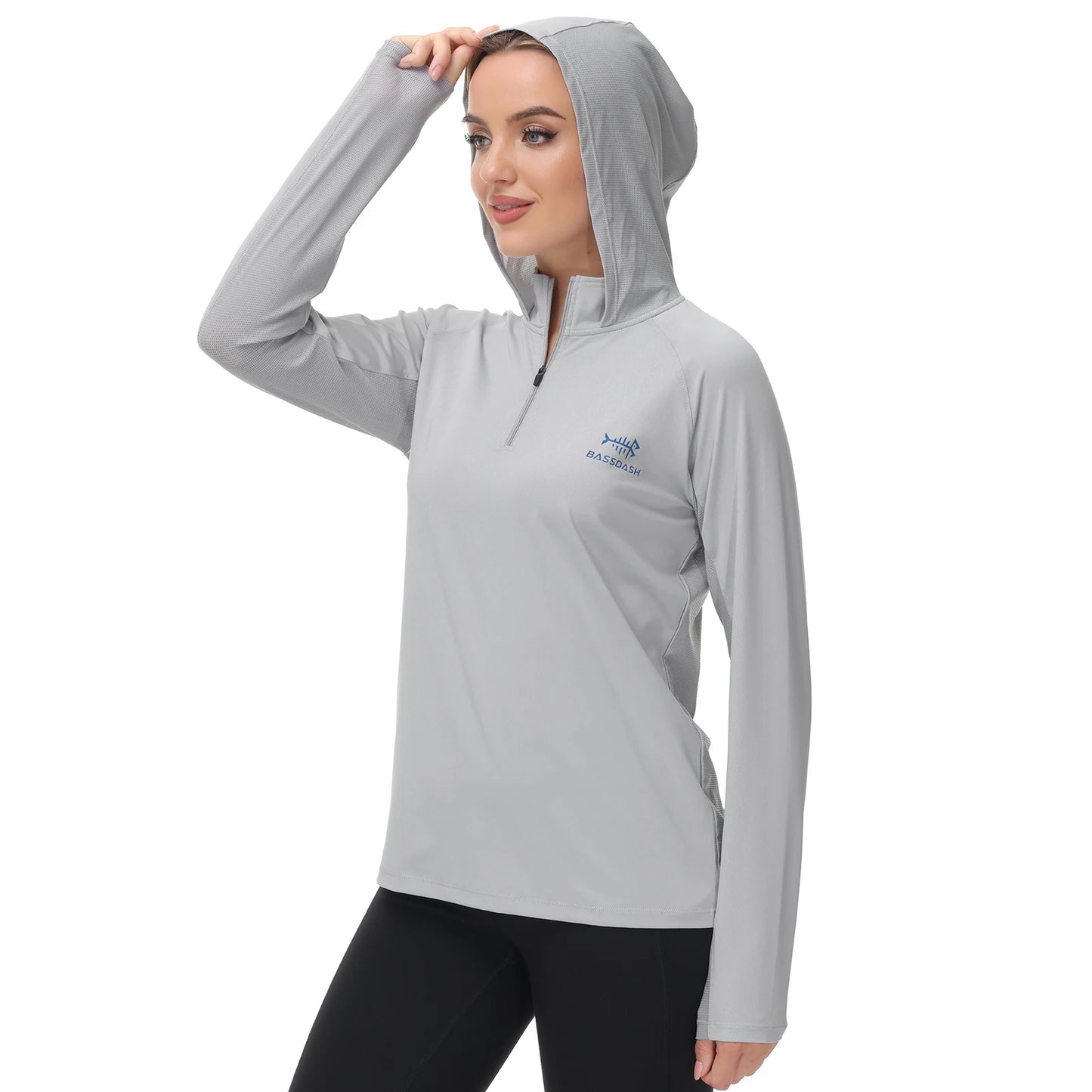 Bassdash Women’s UPF 50+ Performance Hoodie Long Sleeve UV Fishing Hiking Shirt