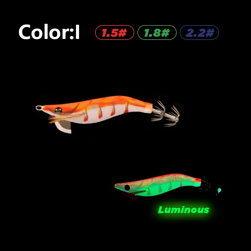 LETOYO mini squid lure 1.5-2.2# Luminous squid jig Artificial bait Cuttlefish squid bait Webfoot Octopus fishing lures