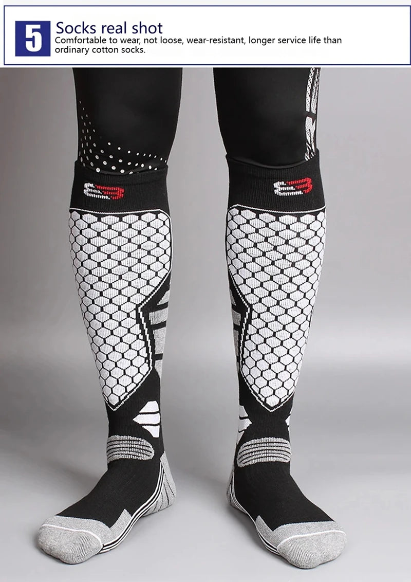 New Winter Warm Ski Socks Anti-slip Thickened Compression Snowboard Socks Thermal Moisture-wicking Knee High Socks 2026