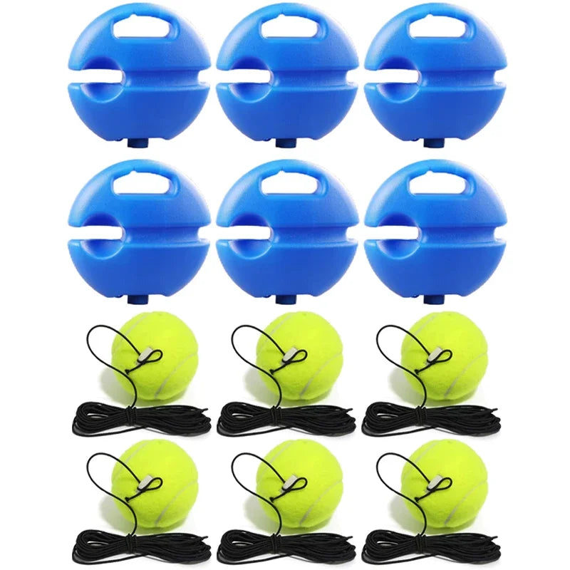 Portable Solo Tennis Trainer Rebound Tennis Ball with String Rope Self Tennis Practice Training Tool for Adults Kids Beginners