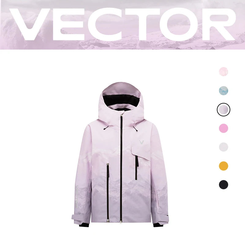 VECTOR Men Women 3L Cotton Ski Jacket Ski Pants Winter Warm Windproof Waterproof Outdoor Sports Snowboard Ski Coat Trousers