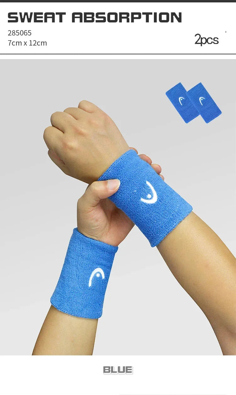 Original HEAD Tennis Wristband Badminton Sport Wristband Cotton Comfortable Sweat Wiping Non Slip Wristband