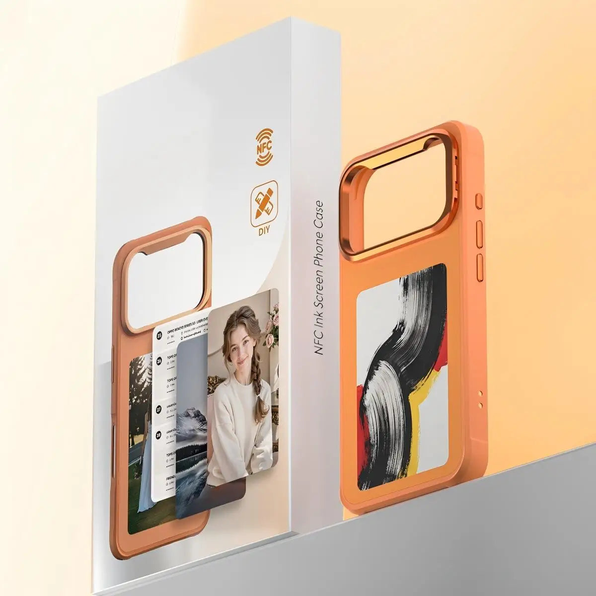 4.0" E-ink Display Phone Case for iPhone 17/17 Pro/17 Pro Max, Custom Selfie, Zero Power, Wireless Charging & NFC