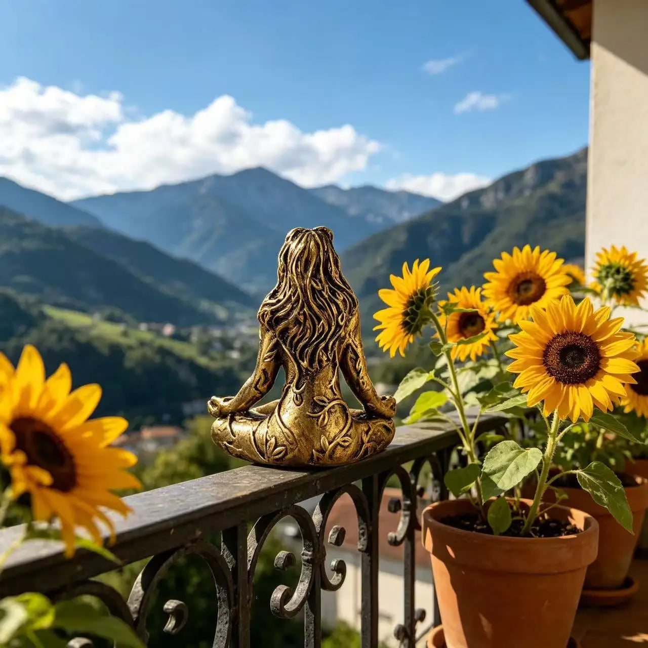 Goddess Statue, Gaia Statue, Mother Earth Nature, Moon Statue, Resin Witch Spirit Statue, Home Room Decoration, Garden Decoratio