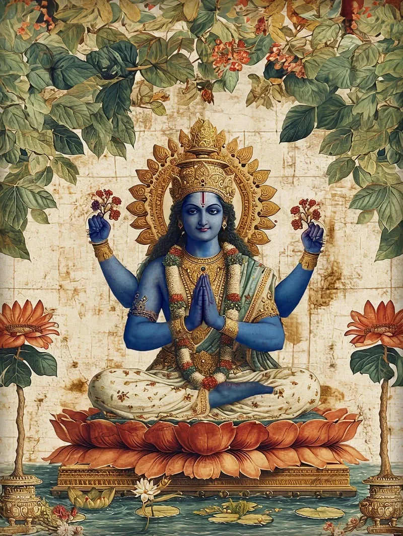 Divine Goddess Durga Hindu Indian Hindu Meditation Yoga Poster Print Wall Art Pictures Canvas Painting Living Room Home Decor