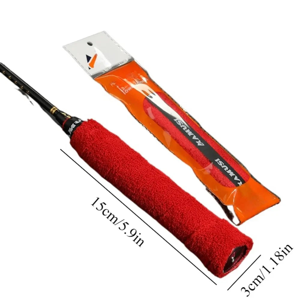 Pro Sweat-Absorbing Overgrips - Towel Grip Tape for Tennis/Badminton Rackets, Non-Slip Control Wrap w/Self-Adhesive