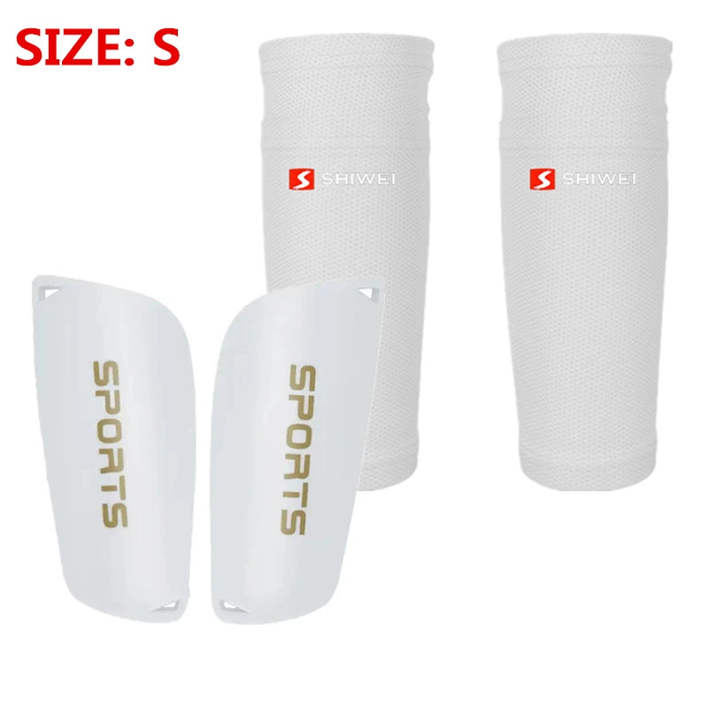 One set of Soccer Shin Guard Pads with Sleeves Kids Child Men Unisex Training Protection football accessories futbol accesorios